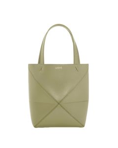 LOEWE Mini Puzzle Fold tote in shiny calfskin