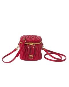 MIU MIU Matelassé nappa leather micro bag
