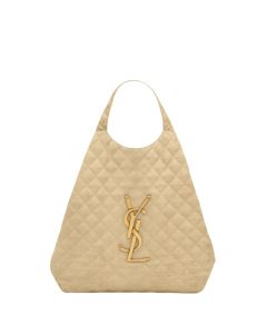 YSL ICARE maxi shopping bag in quilted nubuck suede