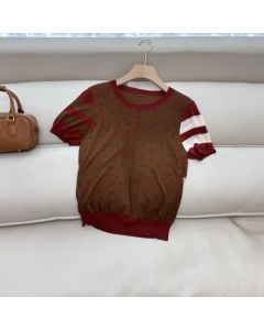 Hermès Cashmere "Garde-Robe Pop" short-sleeve sweater