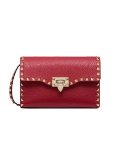 Valentino SMALL ROCKSTUD GRAINY CALFSKIN CROSSBODY BAG