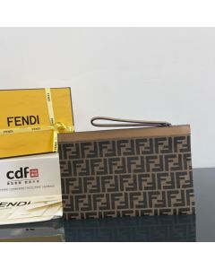 FENDI FF Jacquard Flat Pouch Medium