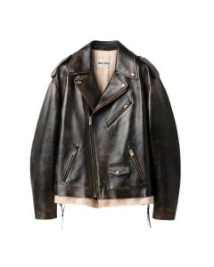 MIU MIU Nappa leather biker jacket