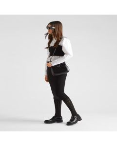Medium Prada Cleo brushed leather shoulder bag
