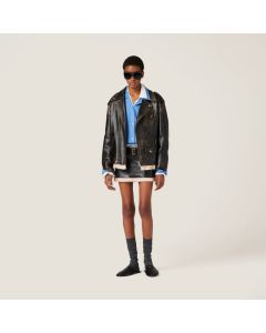 MIU MIU Nappa leather biker jacket