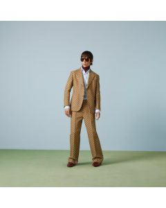 Gucci GG linen blend canvas pants
