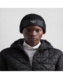 Prada Re-Nylon gabardine and wool cap