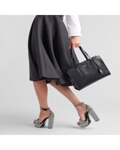 Prada Satin platform sandals with crystals