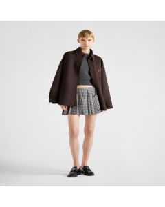 Prada Checked wool miniskirt