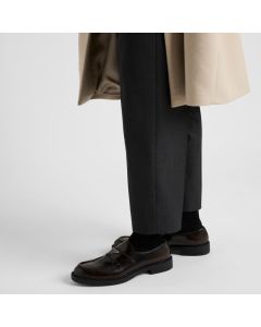 Prada Chocolate brushed leather loafers
