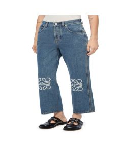 LOEWE Anagram cropped jeans in denim