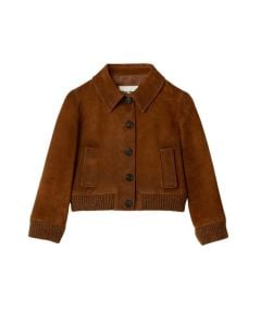 MIU MIU Cropped suede jacket