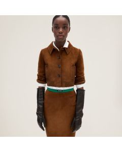 MIU MIU Cropped suede jacket