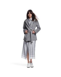 LV Reversible Signature Short Hooded Wrap Coat