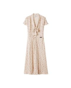 MIU MIU Long crêpe de Chine dress