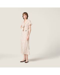 MIU MIU Long crêpe de Chine dress