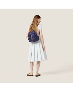 MIU MIU Canvas and leather backpack
