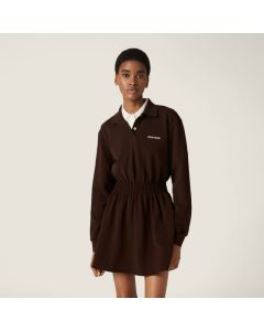 MIU MIU Cotton piqué mini-dress