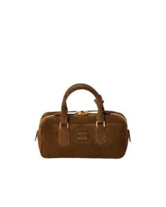 MIU MIU Arcadie padded suede top-handle bag