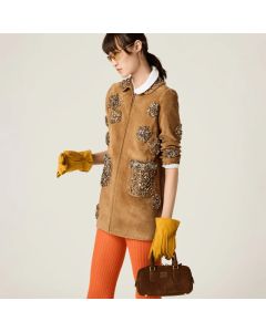 MIU MIU Arcadie padded suede top-handle bag
