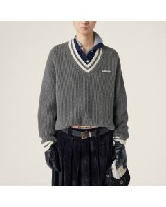 MIU MIU Wool and cashmere V-neck sweater