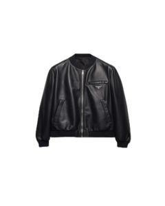 Prada Nappa leather bomber jacket