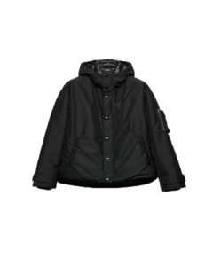 Prada Technical fabric down jacket with hood
