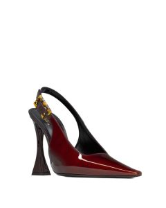 YSL DUNE SLINGBACK PUMPS IN PATENT LEATHER
