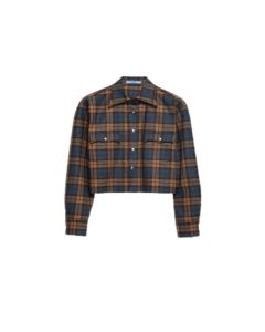 Prada Checked wool twill shirt