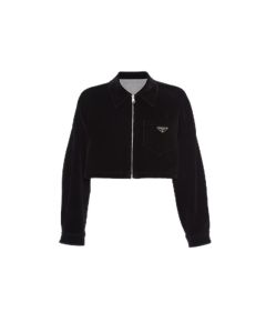 Prada Velvet denim blouson jacket