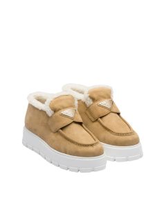 Prada Suede loafer booties