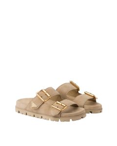 Prada Suede strap slides