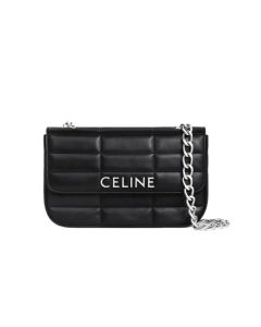 CHAIN SHOULDER BAG MATELASSE MONOCHROME CELINE in Quilted Goatskin