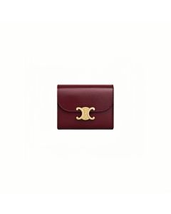 Celine SMALL FLAP WALLET TRIOMPHE IN SHINY CALFSKIN