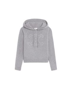 Celine triomphe hoodie in sporty wool and cashmere