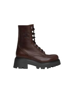 CELINE TRIOMPHE RANGERS MID LACE-UP BOOT in CALFSKIN