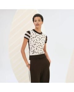 Hermès Cashmere "Garde-Robe Pop" short-sleeve sweater
