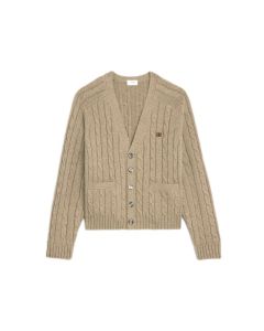 Celine cable-knit triomphe cardigan in cashmere