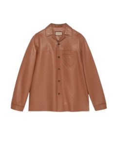 Gucci GG embossed leather shirt
