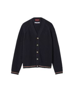 Gucci Ajour cotton knit cardigan with Web