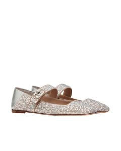 Valentino VLOGO LOCKER MARY JANE BALLERINA WITH CRYSTALS