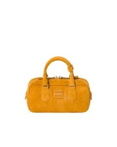 MIU MIU Arcadie padded suede top-handle bag
