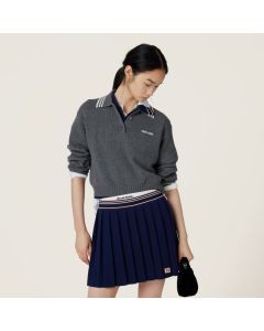 MIU MIU Wool and cashmere polo sweater
