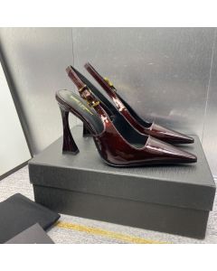 YSL DUNE SLINGBACK PUMPS IN PATENT LEATHER