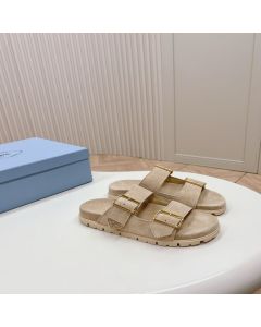 Prada Suede strap slides