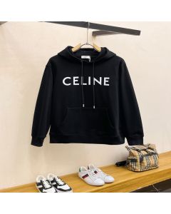 CELINE LOOSE HOODIE IN COTTON FLEECE