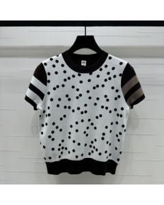 Hermès Cashmere "Garde-Robe Pop" short-sleeve sweater