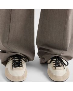 Prada Collapse Re-Nylon and suede elasticized sneakers
