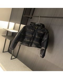 Celine cropped triomphe down jacket in lightweight nylon