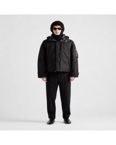 Prada Technical fabric down jacket with hood